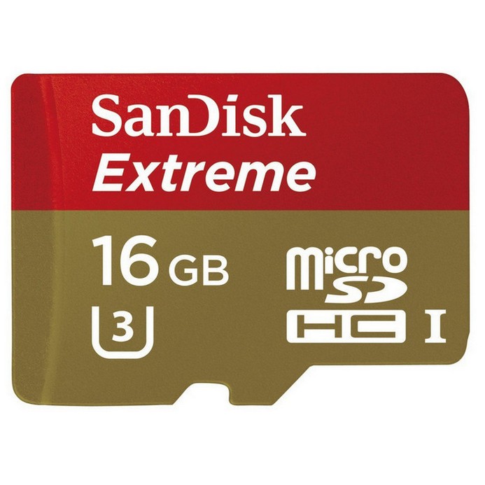 Карта памяти SanDisk 16Гб Class10 U3 Extreme