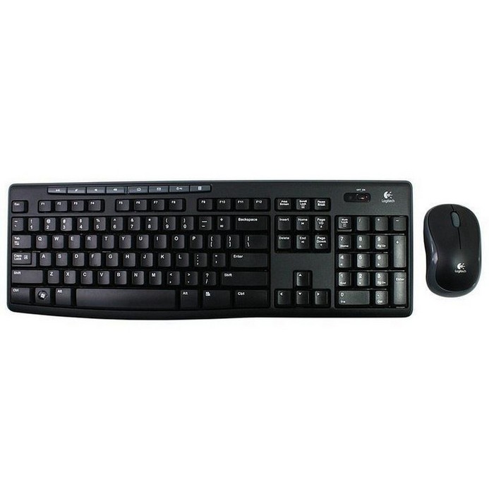 Комплект клавиатура+мышь Logitech MK270 черный